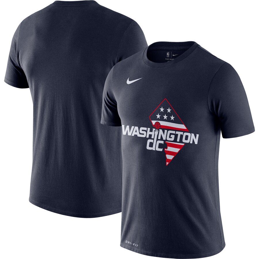 Men 2020 NBA Nike Washington Wizards Navy 201920 City Edition Hometown Performance TShirt->nba t-shirts->Sports Accessory